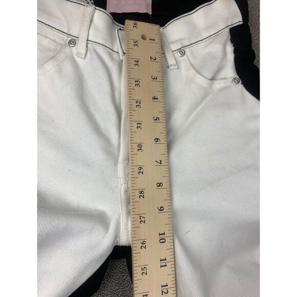 Revice Ex Boyfriend On & Off Again Jeans 25 Black White Button‎ - Picture 6 of 15